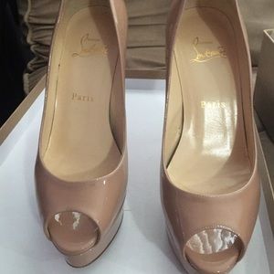christian louboutin size 37.5 Fetish Peep -Toe